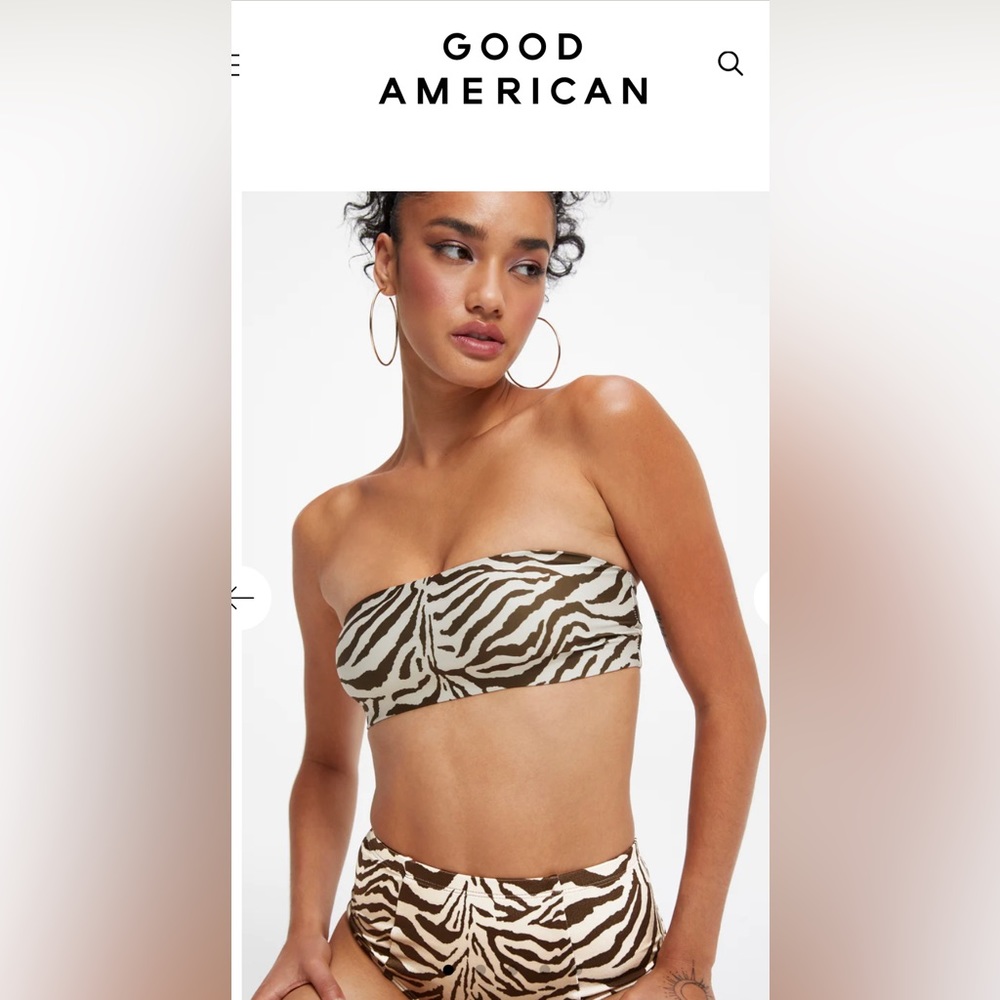 good American SATIN BETTER BAND Swim bikini top